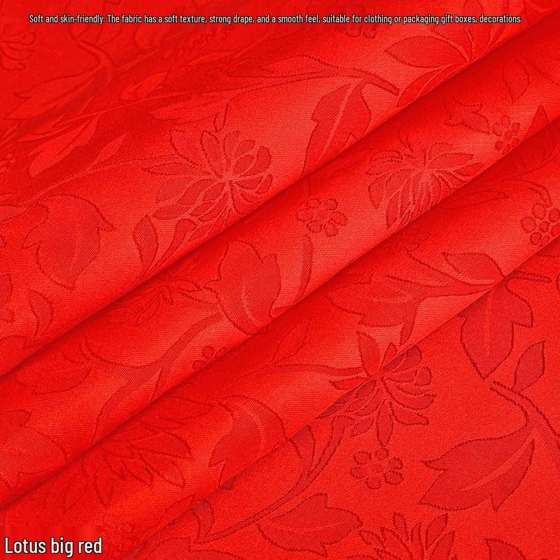 Lotus Texture Dark Pattern Jacquard Fabric for Handbags & Cosplay Hanfu