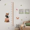 Cartoon Animal Design Height Chart Wall Sticker for Home Interior Decoration PVC Material Compatible with Smooth Surfaces