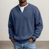 Herren V-Ausschnitt Cord Trainings sweatshirt Lässiger Langarm Pullover Top für Herbst und Winter