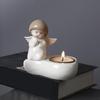 Delikata Keramiska Bönande Änglar Värmeljushållare Lättrengöring Votive Ljusstake för Heminredning