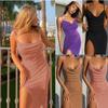 Women Summer Split Slip Dress Ladies Summer Evening Party Cocktail Dresses