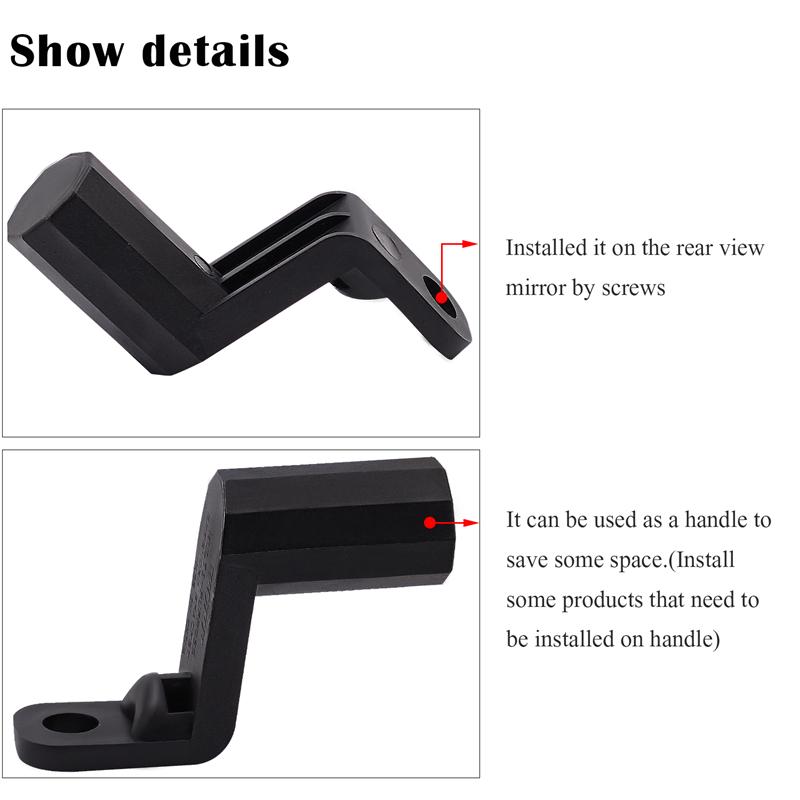 LMoDri Motorcycle Accessories Extension Bracket Stands LED Headlight Mobile Phone Charger Multi-function Expansion