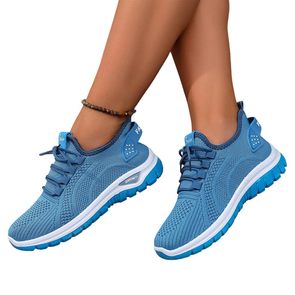 Lightweight Breathable Casual Sneakers for Women Flexible Slip-On Athletic Shoes with Knit Upper and Cushioned Sole for Everyday Wear