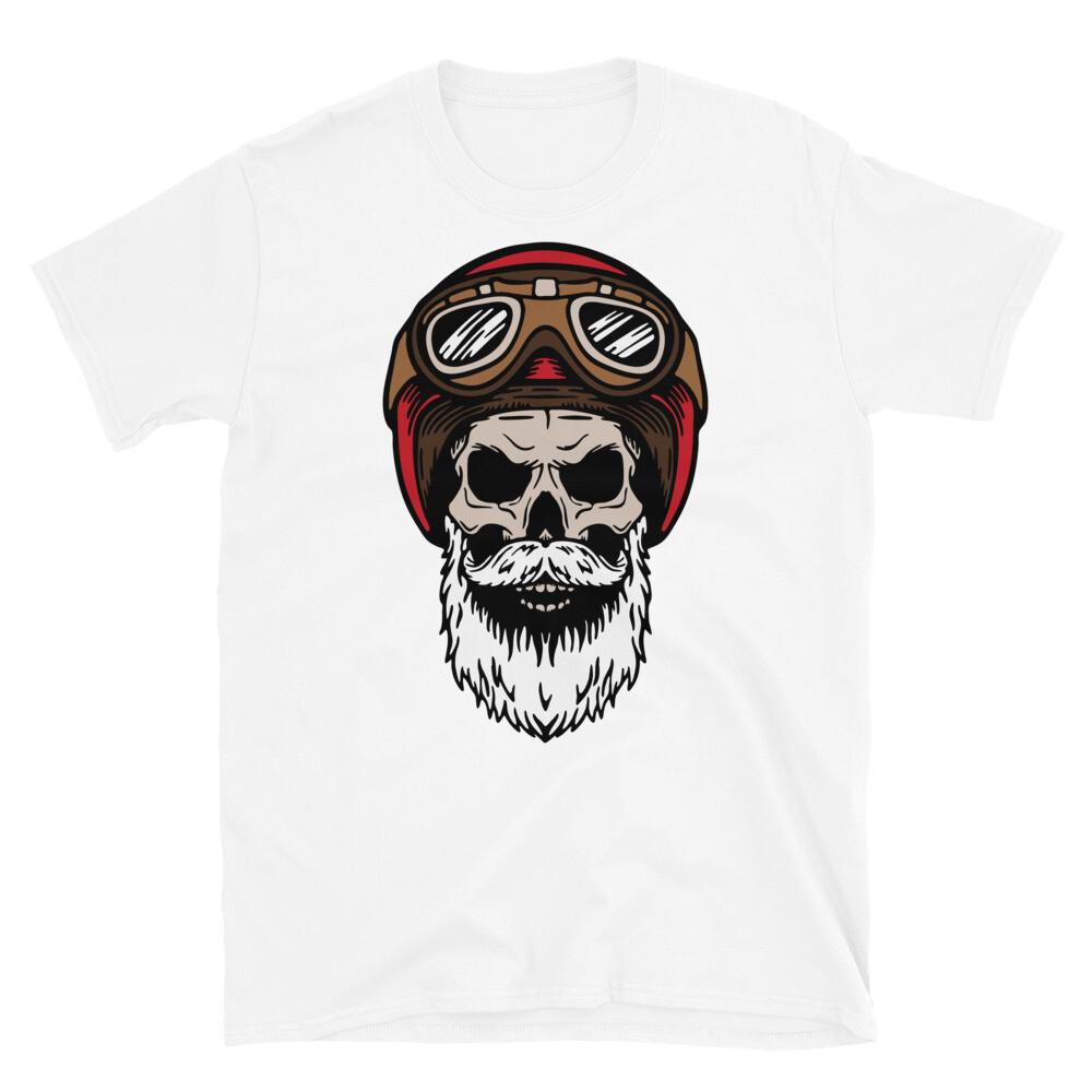 Santa Skull Shirt, Christmas Biker Shirt, Santa Clause Skull T-Shirt Skull Funny S