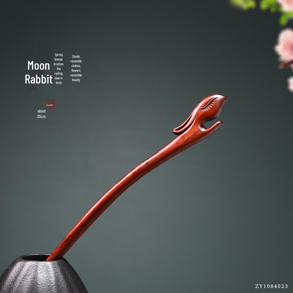 Rosewood Hairpins: Antique-Style Wood Hair Accessories for Hanfu & Qipao
