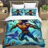The *Aquaman* fantasy movie duvet cover and pillowcase bedding set is the perfect choice for decorating boys' and girls' bedroom