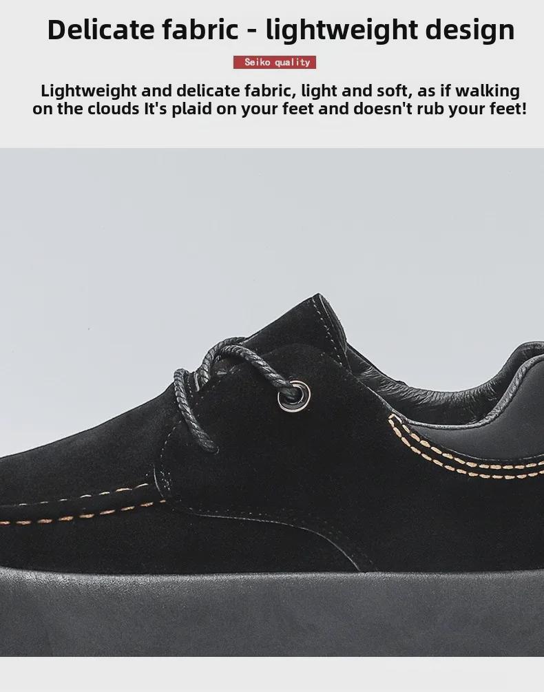 Men's Retro British Style Soft Sole Casual Leather Shoes - Korean Inspired, Large Sizes 45-46, Youthful Driving Loafers