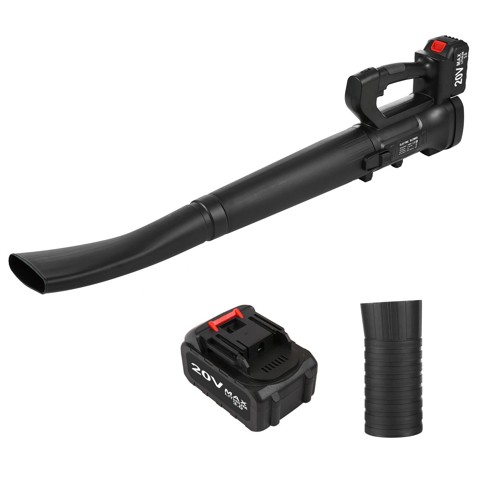 

Беспроводная воздуходувка с 2 аккумуляторами емкостью 3,0 Ач и зарядным устройством, электрическая воздуходувка с ЖК-дисплеем и US Plug чёрный