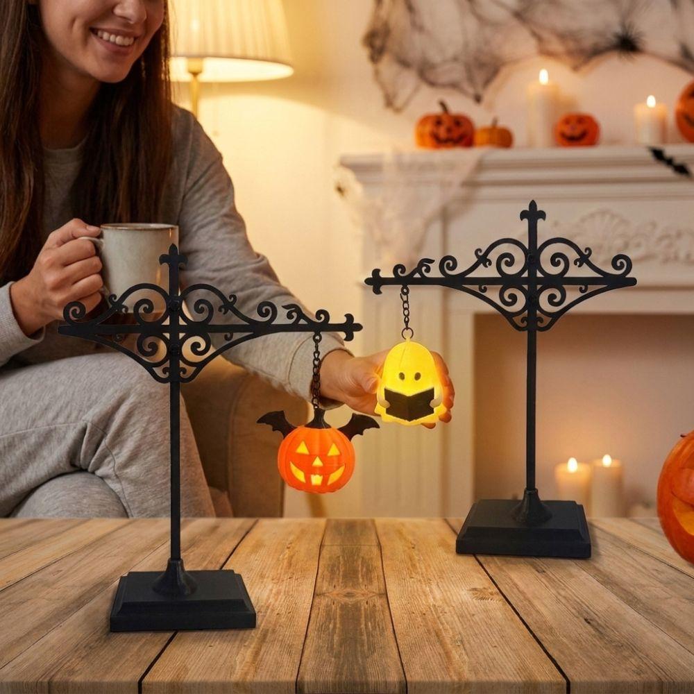 Ghost Pumpkin Bookshelf Lantern Light Warm LED Reading Nook Lamp Nightlight  Bookcase Display
