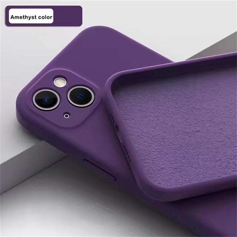 Capa de Celular de Silicone Líquido Macio de Luxo Para iPhone 16 15 14 13 12 11 Pro Max Mini XR Plus SE 2020