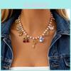 Bijoux d'été de plage pour femmes avec chaîne de perles et pendentif étoile de mer pour un style de vacances