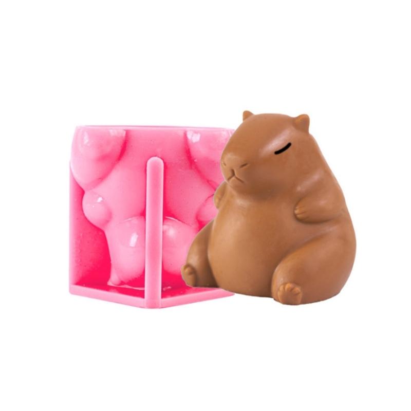 

Capybara Themed Silicone Cake Molds for Creating 3D Animal Dessert and Craft Food Grade Silicone Bakewares for Baking 1