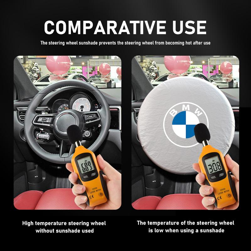 HVHE9 Portable Car Steering Wheel Sun Sunshade Anti-UV Protector Cover For BMW M Performance Alpina M3 M5 M6 X1 X3 X4 X5 G20