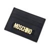 Moschino Textured Open Closure Leather Card Holder Wallet Women Wallet Black A811680030555