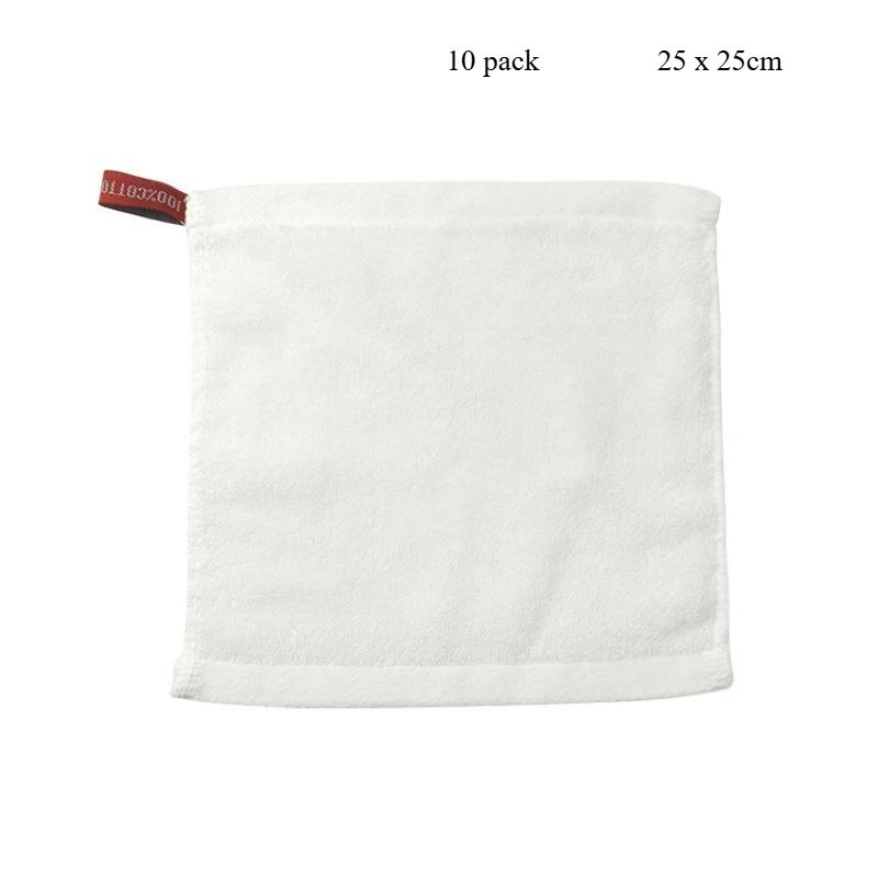 Baby Towel Set of 10 Pieces, Children's Baby Bathroom - Hotel - Spa - Kitchen Multifunctional Fingertip Towel and Face Towel 25x 25cm