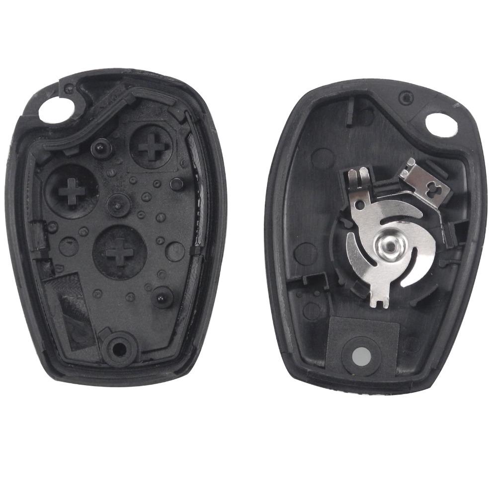 Jingyuqin 3 Buttons Replacement Remote Key Shell  Cover FOB Case for Renault Logan Sandero Clio Fluence Vivaro Master Traffic