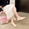 Fashion Square Toe Shallow Mouth Single Shoe 2025 Autumn New Leather Women's Temperament Flats Casual Solid Color Slip on Mocasines
