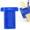 Precision Marking T-Rule, Aluminum Alloy Hole Positioning Scribing Gauge Woodworking Measuring Tool(Blue)