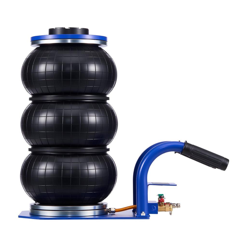 Air Jack, 3 Ton Triple Bag Air Jack, Airbag with Six Steel Pipes, Lift Up to 450 mm, 1-6 s Fast Lifting Pneumatic with Short Handles & Rubber Pad for