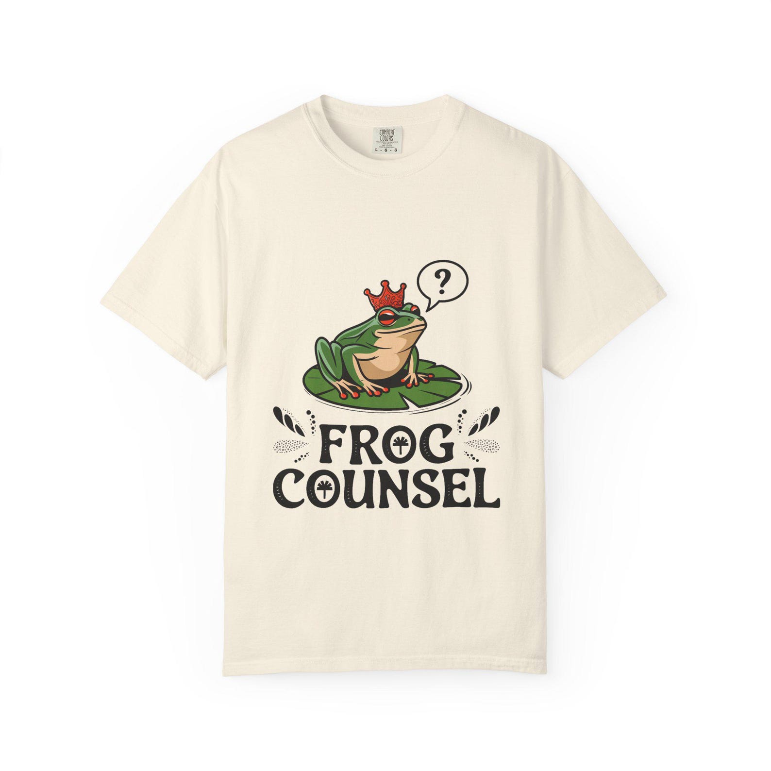 Goblincore Frog Counsel Crowned Frog Forest Wisdom Tee | Nature Gift | Comfort Colors 1717 2XL