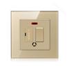 86 Type UK 13A Switch With Fuse Electrical Switch Light Spurs Neon Black White Grey Tempered glass Fuse 13A Wall Switch Panel