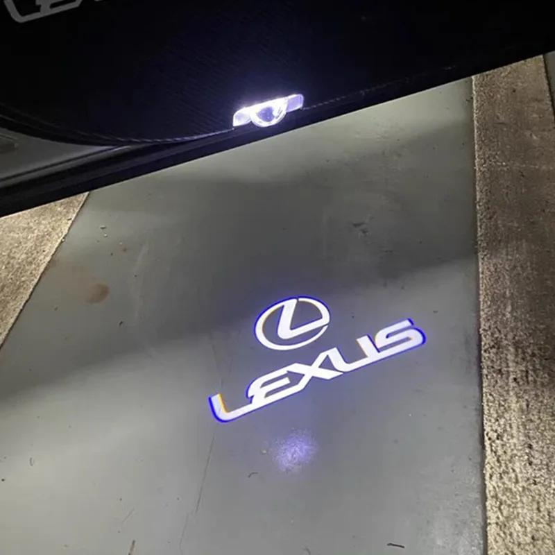 LED Car Door Welcome Projector Ghost Shadow Light Accessories For Lexus RX ES GX LS LX IS GS RC UX Series ES200 ES250 ES260 300