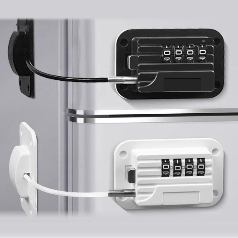 Home Window Lock Refrigerator Fridge Freezer Door Lock with 3 Digit Code Child Protections Password Lock Enduring