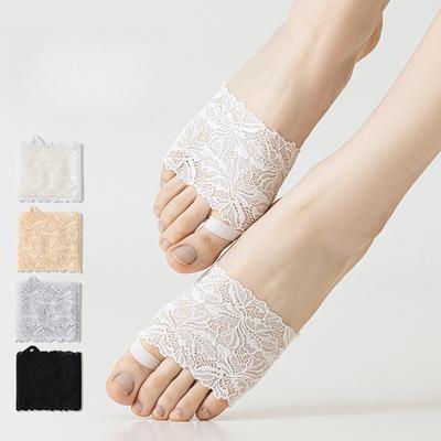 Women Half Sole Socks Non Slip Invisible Lingerie Socks for High Heels Shoes Summer Thin Breathable Lace Foot Cover