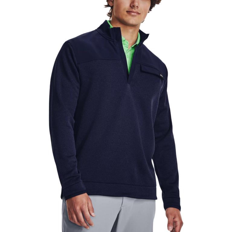 Under Armour Storm Sweaters Men's Navy Blue Stand Collar Moderate Other 1382920-410