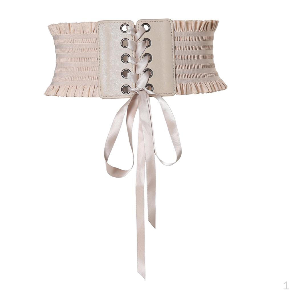 

Belt Stretchable Corset Dress Beige B