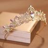 Bridal Headwear Full of Baroque Atmosphere Classical Gold-colour Ladies' Crown for Wedding Bride and Girl Birthday