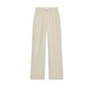 Summer New Product Women's Clothes American Minimalist White Linen Blend Straight-leg High Waist Casual Trousers 9929041