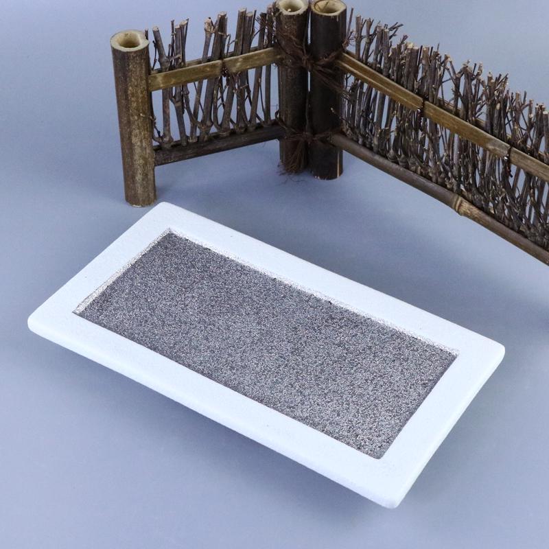 Japanese Kaiseki Ryori Style Retro Rectangular Cuisine Plate for Sushi, Sashimi, Yakitori, and Yakiniku.