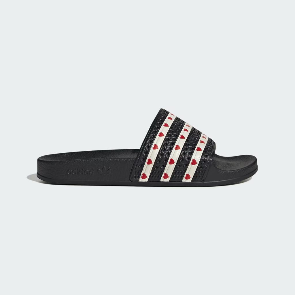 KH9952 Adidas Adilette Slides Core Black Wonder White Better Scarlet (Women's)