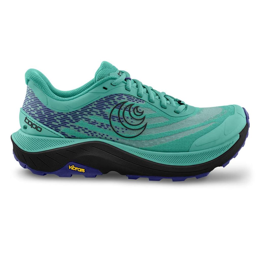 Trail Running Shoes ULTRAVENTURE 4 5mm Drop EU W8 020099 [Topo Athletic] (Ultraventure 4) Aqua/Black (24.5 cm) Women's