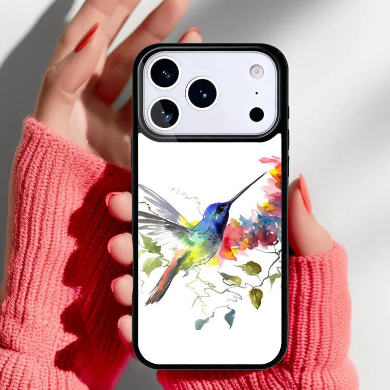 Lovely Birds Hummingbird Phone Case for iPhone 17 16 15 14 13 Pro Max Back Cover for 12 11 Pro Coque