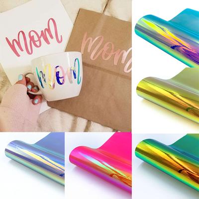 Colorful Iris Back Adhesive Holographic Vinyl Film Craft Sticker Color-Changing Self-Adhesive PVC