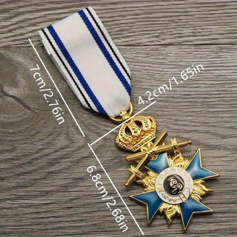 

1Pc Copy Prussian Bavarian Crown Cross Medal Metal Enamel Badge Commemorative Collectible 1pc