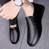 2024 New Genuine Leather Men Casual Shoes Luxury Brand Mens Shoes Breathable Slip On Black Business Formal Shoes