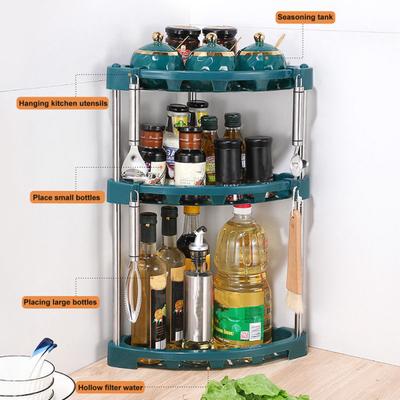 1 set di ripiani per la cucina in acciaio inossidabile, organizer per riporre gli angoli della cucina, scaffale staccabile per la casa