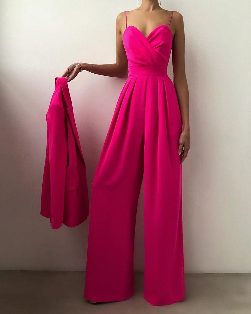Suspender Straight-Leg Jumpsuit