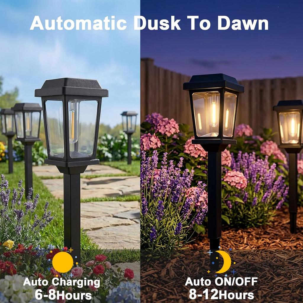 Modern Solar Pathway Light Outdoor Garden Waterproof Lamp for Yard Landscape Path Walkway Driveway Decor