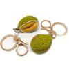 Trendy Simulated Durian Fruit Keychain Eye-catching Durian Pendant Unique Fashion Accessory for Women Gift for Friend