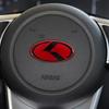 AHX1 61MM 3D Aluminum Auto Steering Wheel Center Emblem Sticker For KIA Sportage Ceed Sorento Cerato Optima GT STINGER Rio Soul Sonic