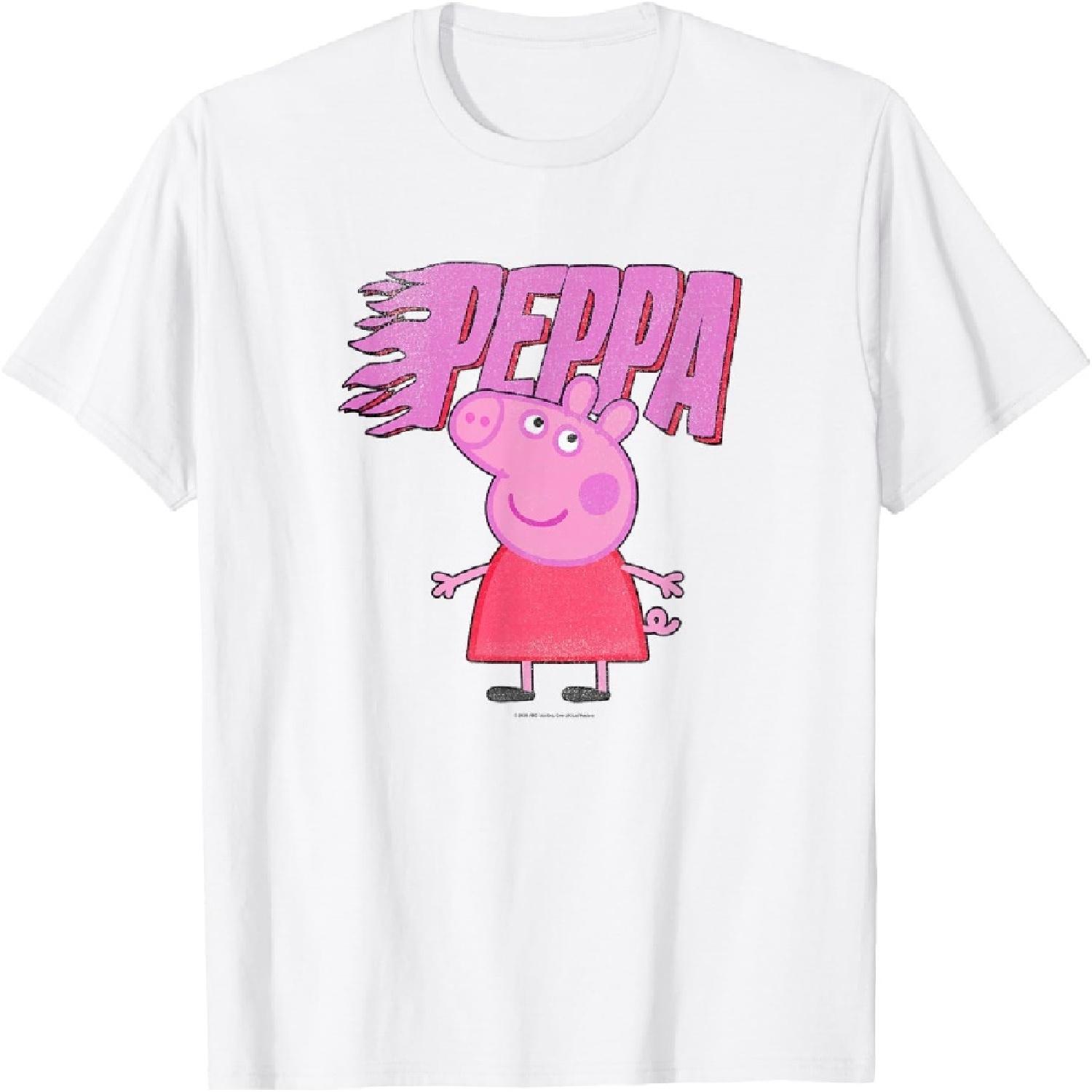 Футболка с логотипом Свинки Пеппы и пламенем XXXXXL белый