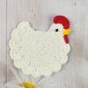 Cartoon Design Crochet Coaster Soft Fabric Insulation Placemat Woven Cup Mat  Halloween Decorative
