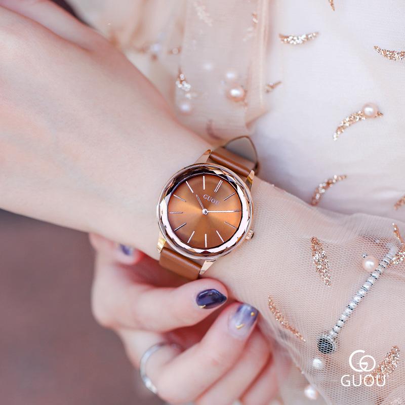 Waterproof Quartz Watch Genuine Leather Watch Simple Fashion Belt Watch Ladies Watch