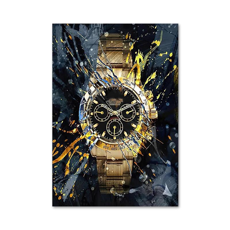 Fashion Watch Canvas Paintings Poster and Printing Modern Graffiti Art Wall Pictures for Living Room Home Decoration Cuadros