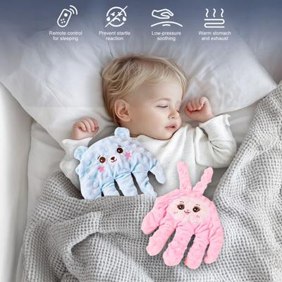 Dudlík dla pro miminka, plyšová dlaň, uklidňující dlaň s jemným poklepáváním, dálkové ovládání, měkká hračka pro uklidnění kojenců, pomocník při usínání pro novorozence, dívky, chlapce