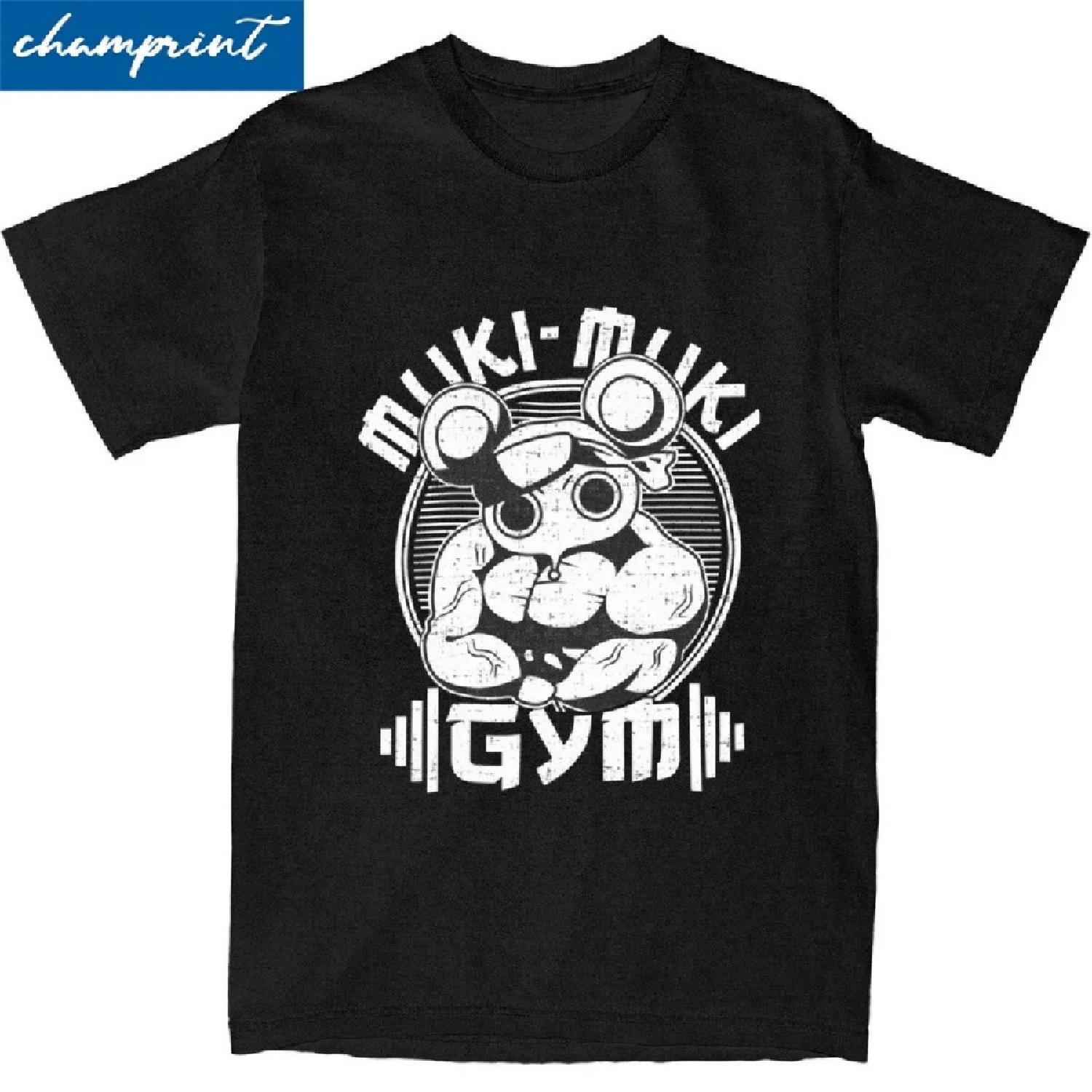 

Demon Slayer Muki-Muki Gym T Shirts for Men Women Cotton Vintage T-Shirt Crew Neck Tees Short Sleeve Clothes Plus Size S